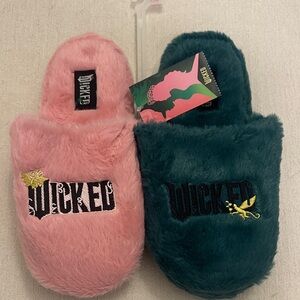 Target Wicked Fuzzy Slippers - Pink & Green